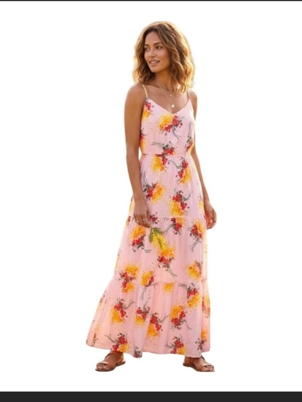 J. Crew Mercantile Tiered Sunburst Floral Maxi Dress - Picture 4 of 13